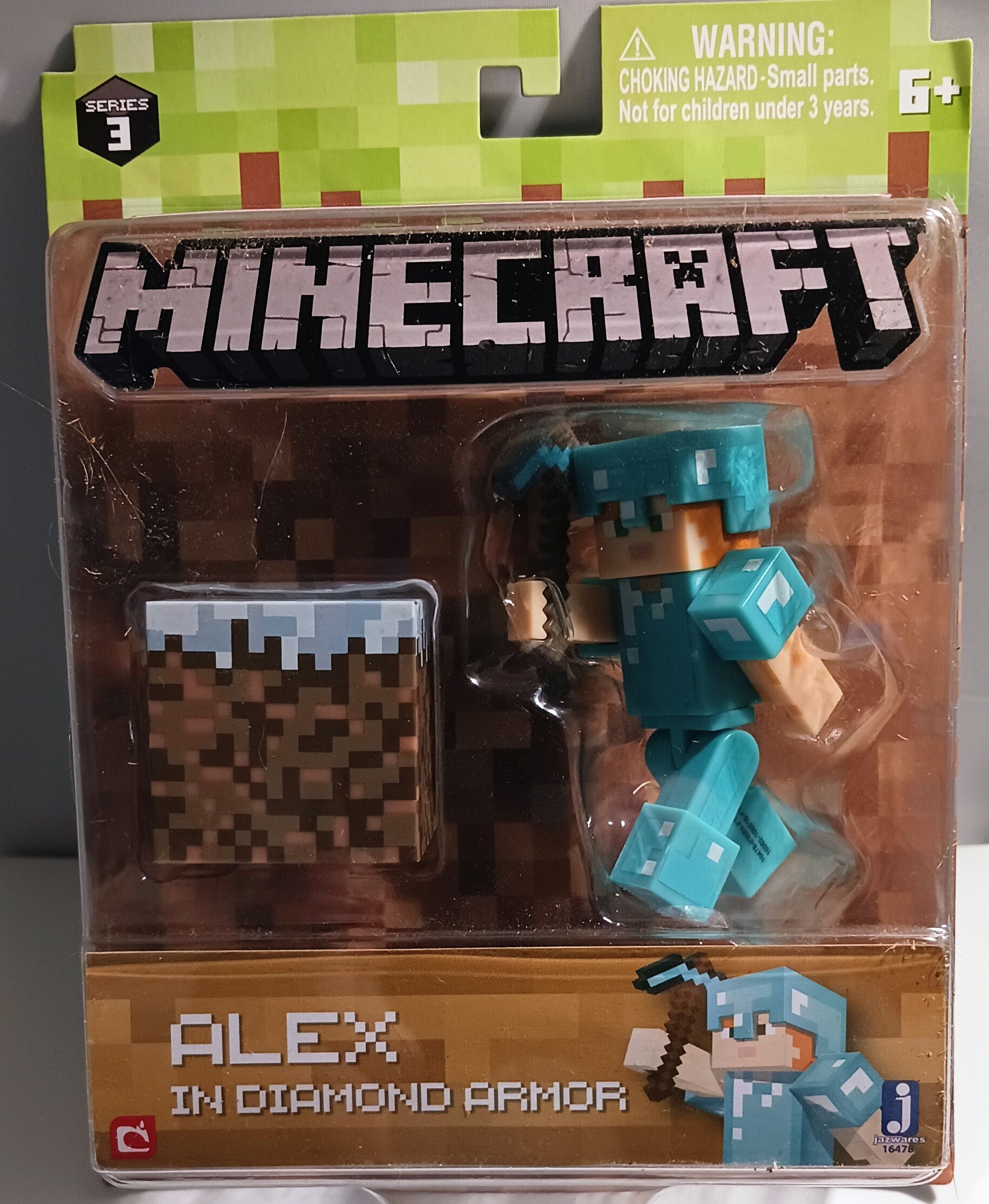 Jazwares Minecraft Series 3 Alex in Diamond Armor Figure Pack