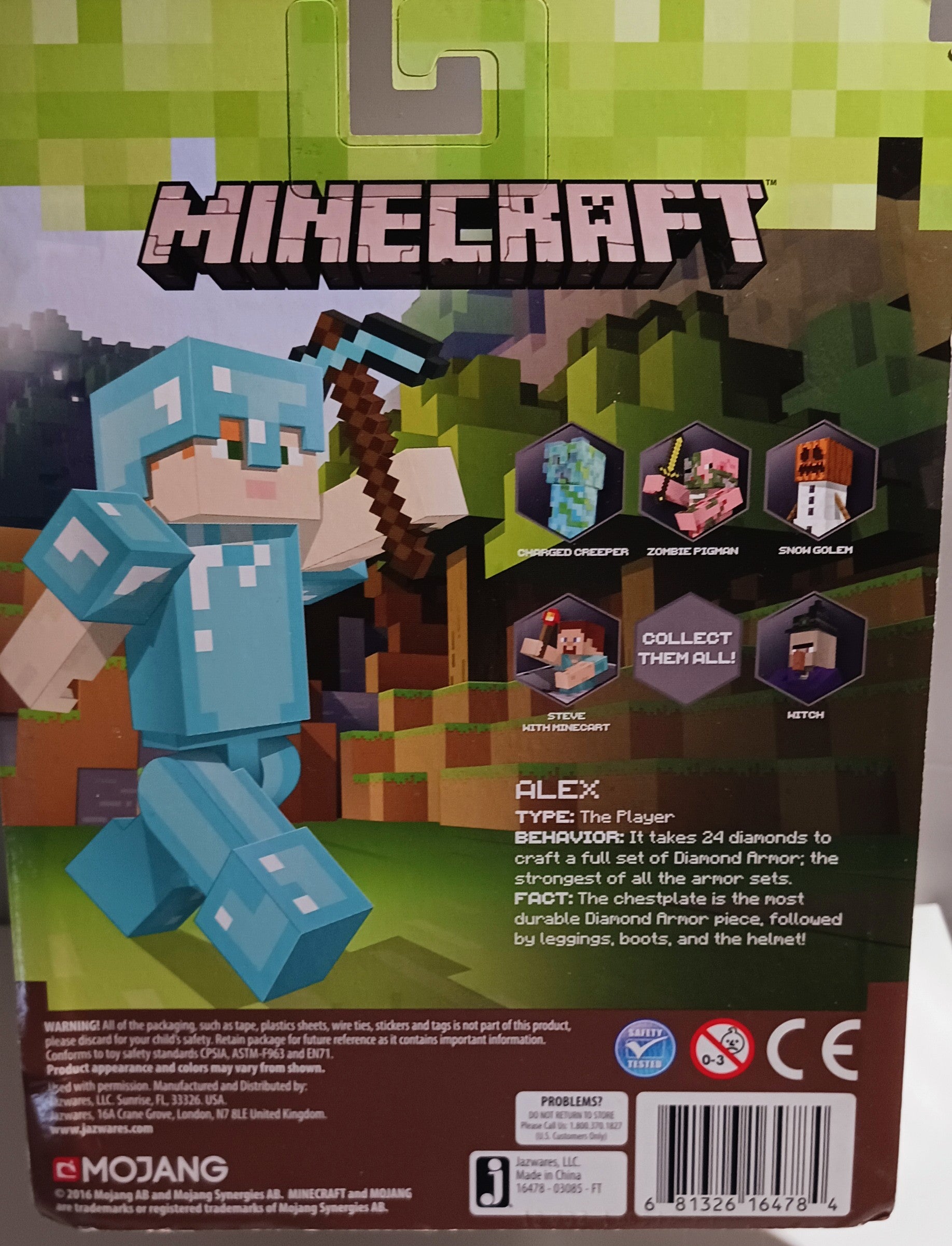 Jazwares Minecraft Series 3 Alex in Diamond Armor Figure Pack
